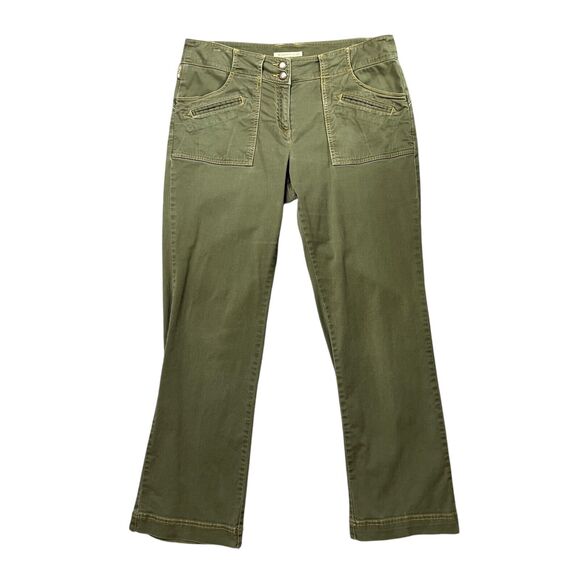 ExOfficio Pants Womens 14 Moss Cotton Blend Stretch Outdoor Hiking Pockets - Picture 1 of 12